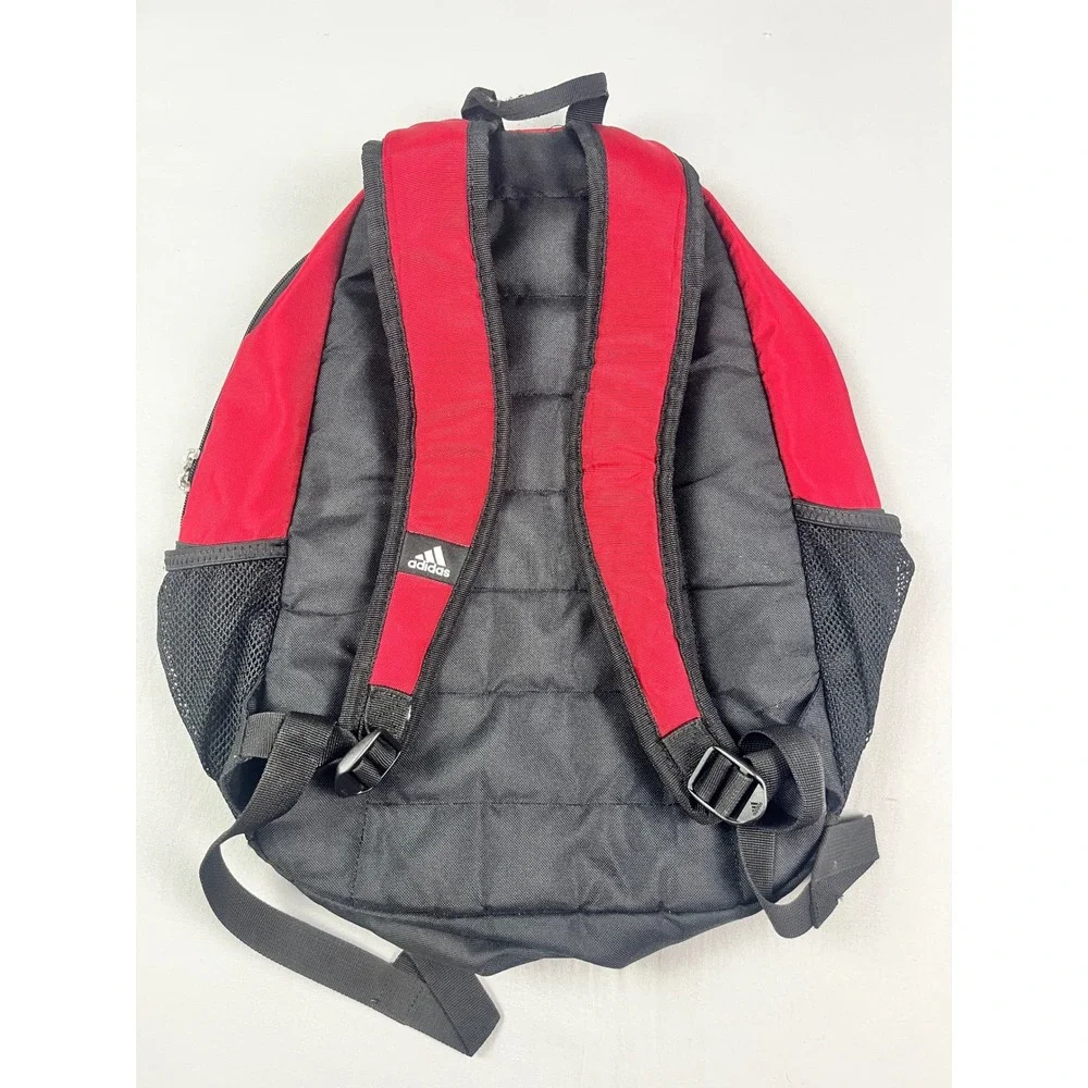 Adidas Red Backpack Embroidered Logo M Patch Michigan College School Sports Bag